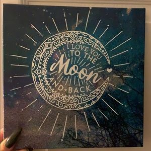 Love you to the moon and back canvas art